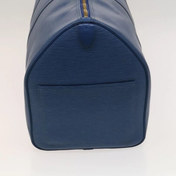 LOUIS VUITTON Epi Keepall 55 Boston Bag Toledo Blue - Picture 4 of 15